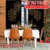Set Of 2 Flat Printing Newyearcelebration Popular Curtains Prints Decorations Curtain With Semi Sheer Polyester