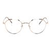 Armani George Temple Logo Metal Irregular Optical Frame Women's Gold