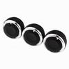 3pcs/set Air Conditioner Knob Aluminum Alloy AC Knob Heat Control Button for Toyota Corolla EX Black Accessories