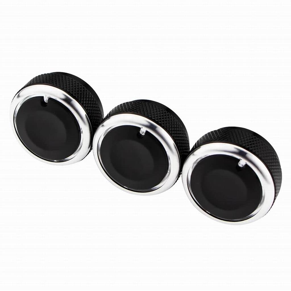 3pcs/set Air Conditioner Knob Aluminum Alloy AC Knob Heat Control Button for Toyota Corolla EX Black Accessories