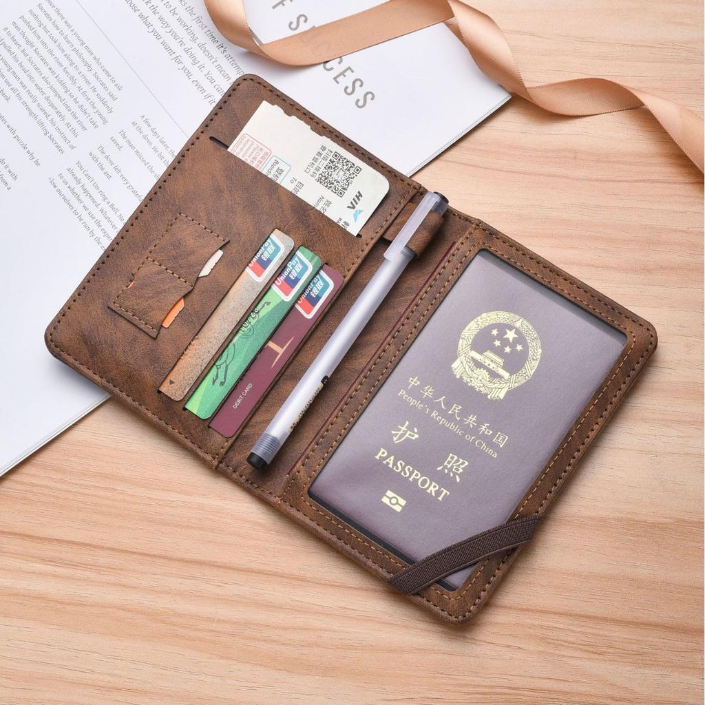 Schoolbag passport holder, new multi-functional storage card holder, integrated overseas travel men and women, passport charter ticket holder