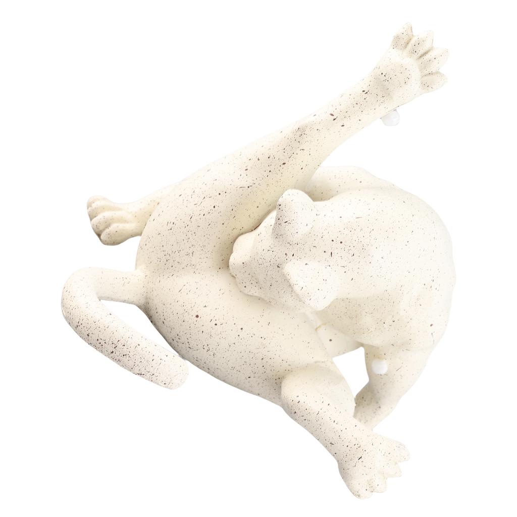 Cat Statue Funny Resin Cat Licking Butt Figurine Ornament Cute Cartoon Animal Sculpture Home Desktop Craft