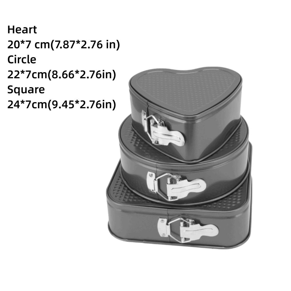 3pcs Non-Stick Springform Pan Set Removable Bottom Round Cake Pan  Home Kitchen DIY Baking