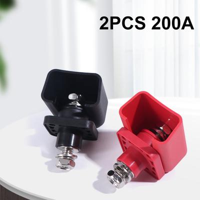 2Pcs 200A Lithium Battery Terminal Block All-Copper Battery Power Terminal  Energy Storage System