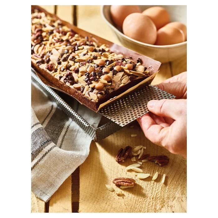 Moule À Tarte - DE BUYER - Long Inox Perforé - 35 X 10,5 Cm - Garantie À Vie - Démoulage Facile