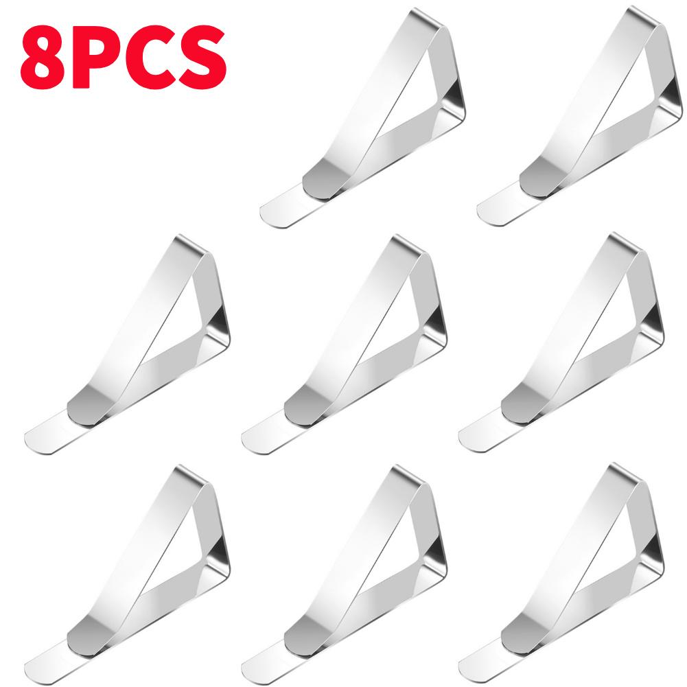 4-20Pcs Tablecloth Clamps Stainless Steel Anti-Slip Securing Holder Wedding Camping Promenade Table Cloth Cover Fix Clips