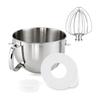 Multifuntional Bowl Lid Mixer Bowl Blender Cover Mixers Lid Stainless Steel Replacement Bowl for 6QT Model Stand Mixers