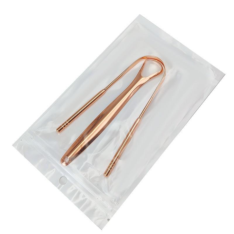 Stainless Steel U-Shaped Tongue Scraper for Oral Care