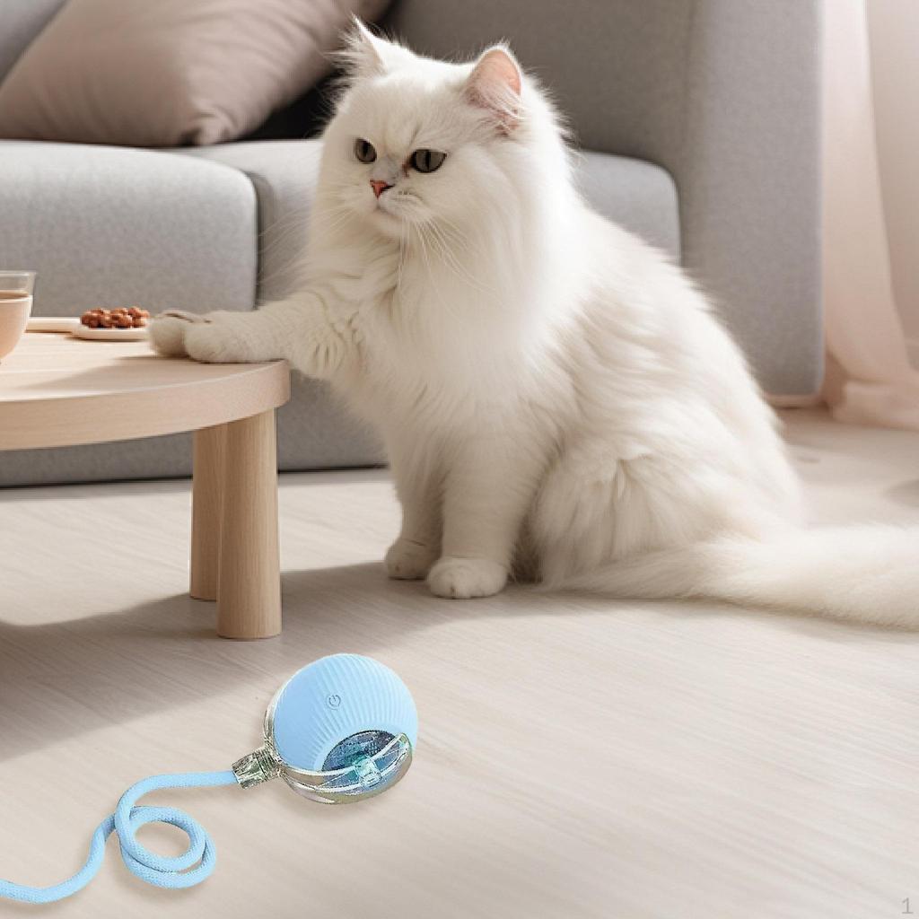 Interactive Cat Toy Automatic Moving,Lightweight,Funny,Cute,Rolling Ball Pet for Dog Kitty