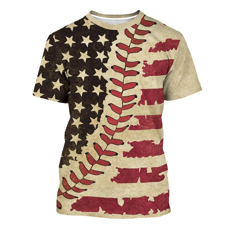 T-shirt met Bolletjespatroon Gitaar Sterren 3D-print Rond Hals T-shirts Voor Mannen 2024 Zomer Nieuwe Streetwear Kleding Losse T-shirts