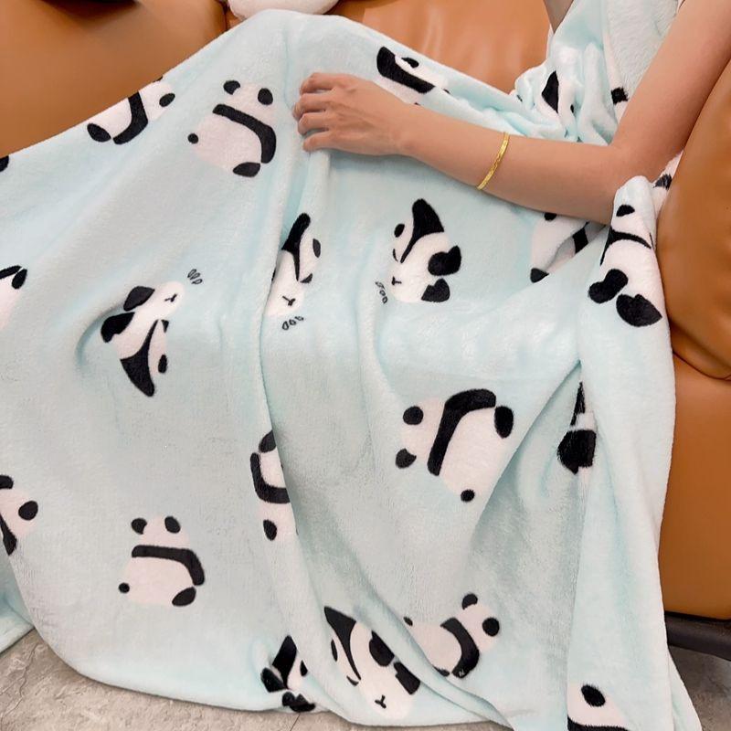 Cartoon Flannel Throw Blanket | Thick, Non-Shedding, All-Season Use for Dorms, Sofas, Cars