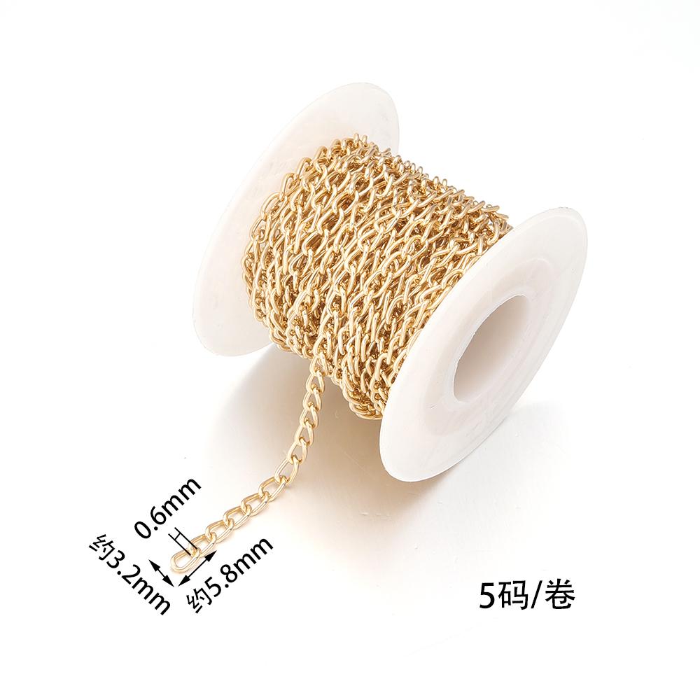 

2-5Yards/Roll Aluminum Twisted Chains Gold Silver Extension Link Chain For DIY Handmade Bracelet Necklace Connectors Accessories