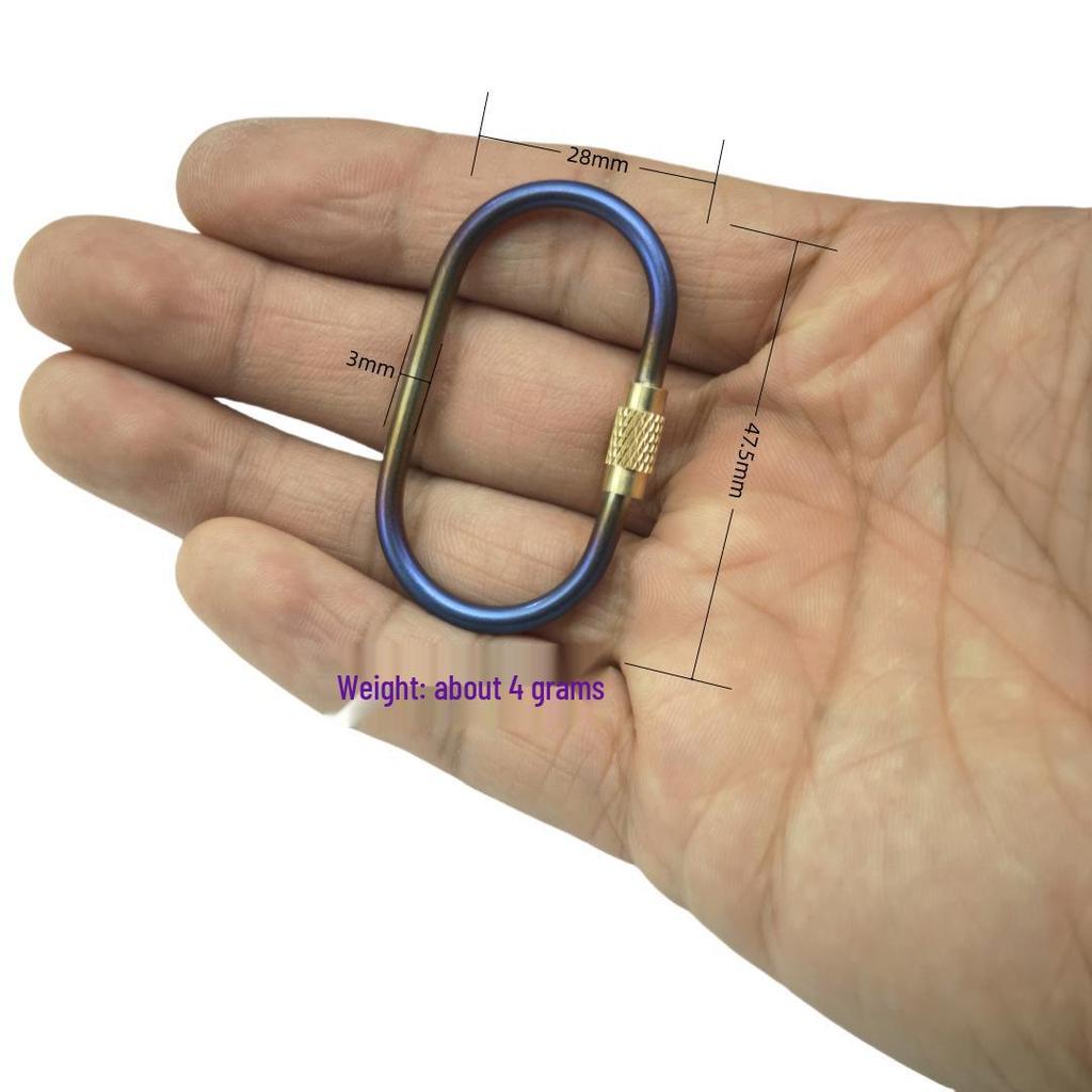 Titanium Legering Karabinier Vergrendelingshaak voor Kamperen en Backpacken