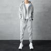 Men Suit Hoodie Hooded Sweatshirt Sweatpants Fashion Zipper Cardigan Jacket Set