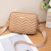 LIS classic wave embroidered small square bag women's bag simple and fashionable versatile messenger mobile phone bag