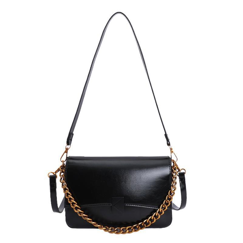 

High-quality Texture Bag Women s 2025 New Fashionable All-matching Cross-body Super Hot One-shoulder Underarm Retro Small Square чорний