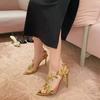 Temperament Banquet Sandals Summer New Pointy Open Toe Transparent Strap Anti-slip Wear-resistant Stiletto Heels