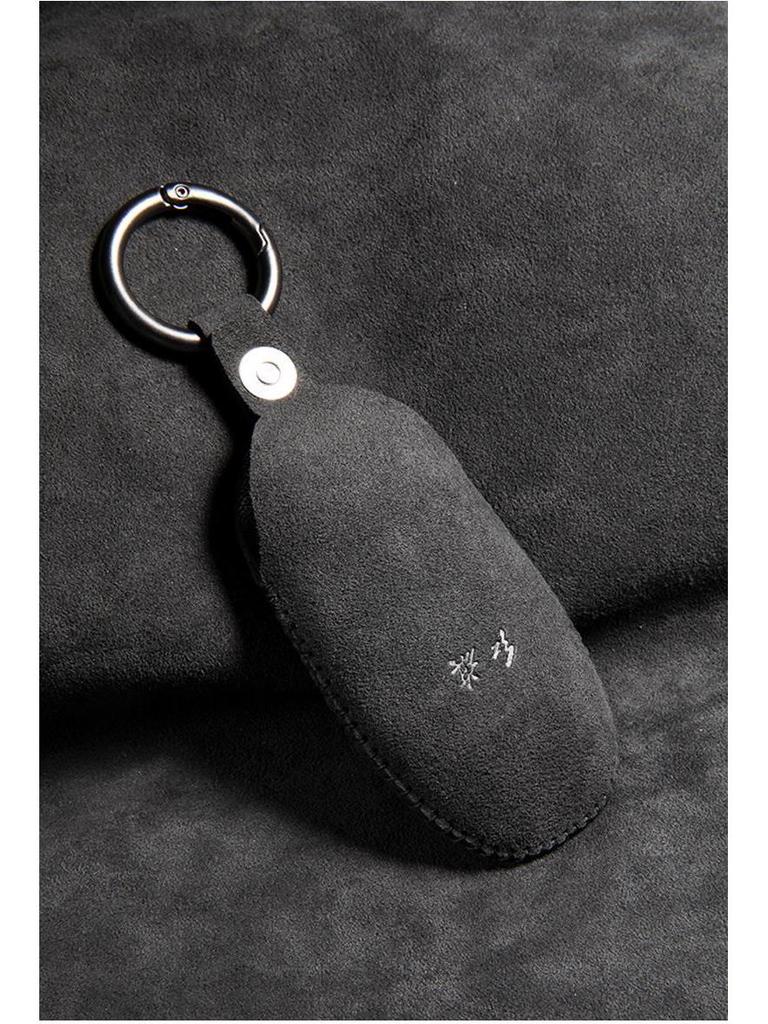 High-End Suede Key Case for Hongqi H5 HS5 H6 HS7 ESH3 ESH9 Models (2023/2024)