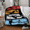 Custom Name Soccer Theme Printed Blanket - Perfect for Couch, Bed, Travel & Outdoor Use | Machine Washable, Cozy & Durable.
