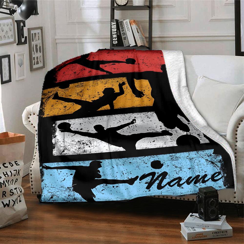 Custom Name Soccer Theme Printed Blanket - Perfect for Couch, Bed, Travel & Outdoor Use | Machine Washable, Cozy & Durable.