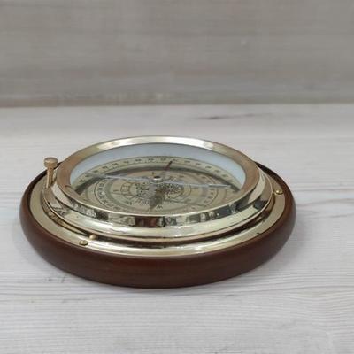 Bussola Solare in Ottone Bussola Mappa Direzionale Marittima, Bussola con Incisione Personalizzata Perfetta per Regalo 15,24 cm