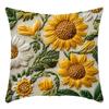 New Sunflower Pillow Sofa Cushion Short Plush Printed Pillow Cover Set of Four