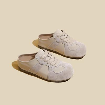 Halbschuhe faule ein Pedal Frühling und Sommer neu dicksohlige Taschenkopf Hausschuhe Damen Oberbekleidung Damenschuhe