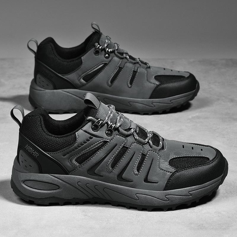 2025 Men's Non-Slip Hiking Shoes - Outdoor Mountaineering & Camping, Thick Sole, Breathable, Casual, Large Sizes