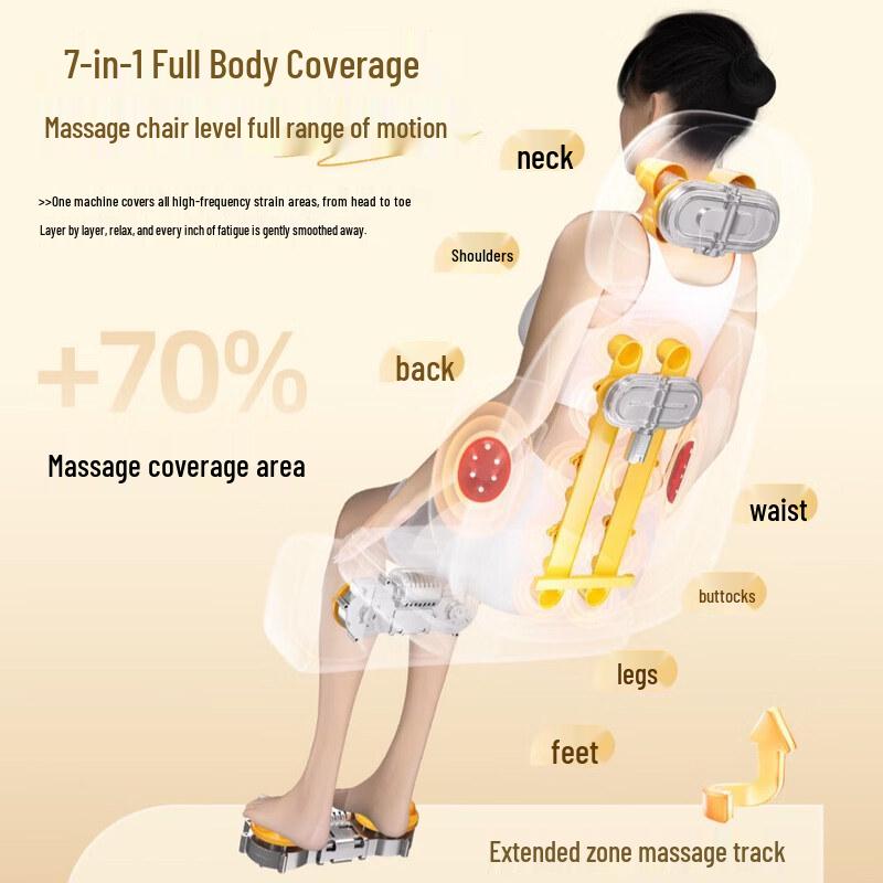 AUX Full Body Massage Mat with Heat and Neck Adjustment CN plug (adapter included)