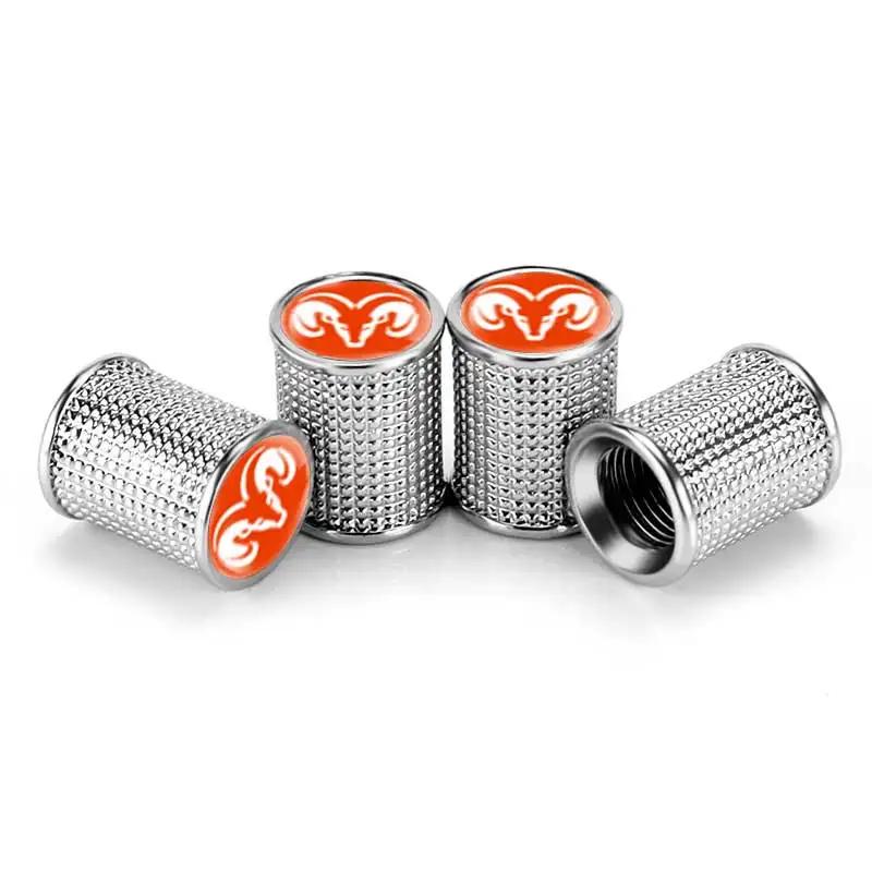 Car Styling Wheel Tire Valve Caps Covers for Dodge CALIBER CARAVAN DURANGO Challenger CHARGER JOURNEY NITRO RAM Accessories WW7