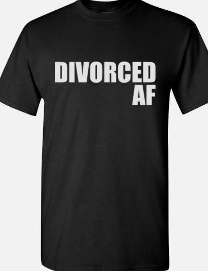 Divorced AF as Fu*k Funny T shirt tee Married couple single XXL