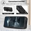 For Samsung Galaxy Z Fold4 5G Case Kickstand Card Slots Leather Coated TPU Cover with Shoulder Strap