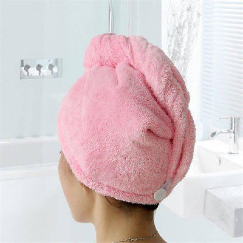 Coral Fleece Hair Towel Cap For Women Fast Dry Absorbent Shower Head Wrap