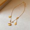 Electroplated carp blessing character safety lock necklace new Chinese niche collarbone chain retro temperament necklace women