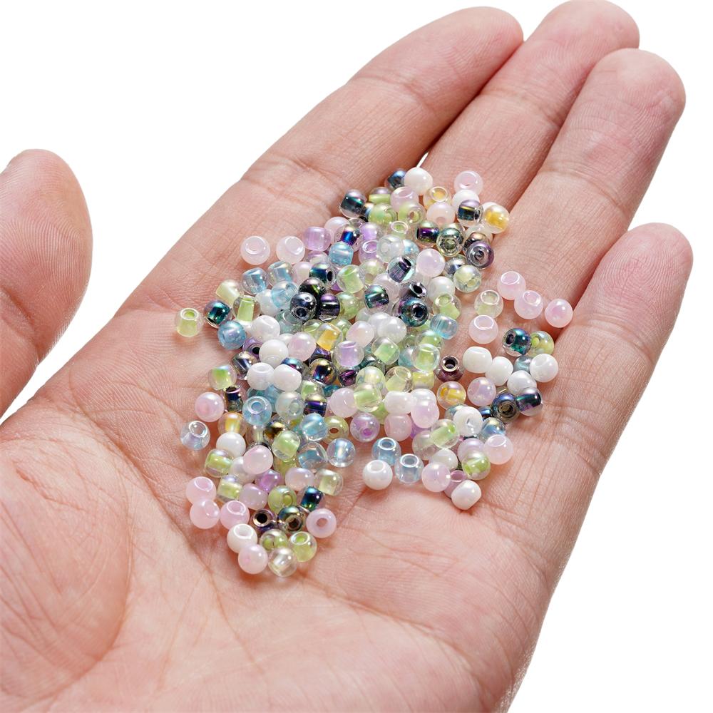10g/pack 4mm Glass Round Shape Loose Spacer Seed Beads For Jewelry Making DIY Charm Bracelet Earring Necklace Accessories