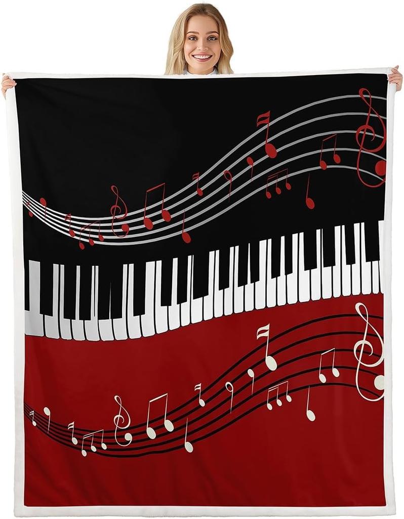 Cozy Romantic Purple Floral Sherpa Throw Blanket Soft Lightweight Fleece for Bed Sofa Chair Office Perfect Gift X Inches