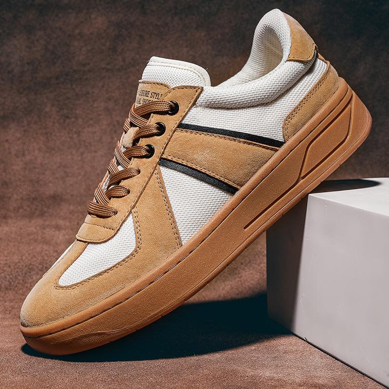 The First Layer of Pigskin, the New German Training Shoes, Men's Breathable Buneli Board Shoes, Men's Casual Single Shoes, Sports Shoes