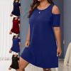 2025 Frühling/Sommer schulterfreies Kurzarmkleid für Damen