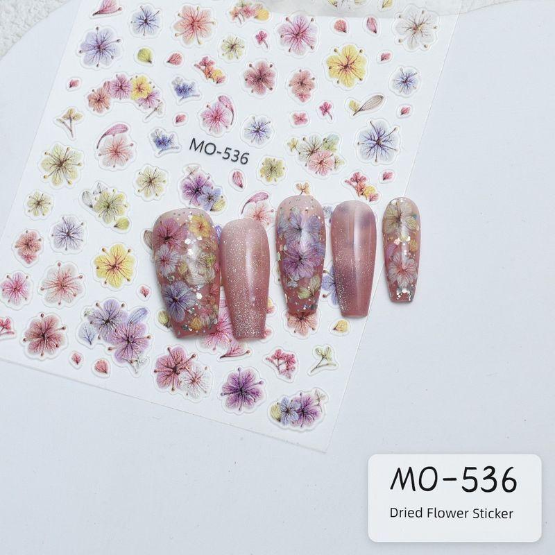 

ZM New Arrival Spring Dried Flower Nail Stickers Three-Dimensional Pure Flower Decoration Website Red Best Selling Relief Nail Patch 26 [Embossed Dried Flower Sticker] MO-536 (One)