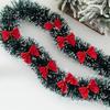 10M Christmas Garland with Gold Bow Decor