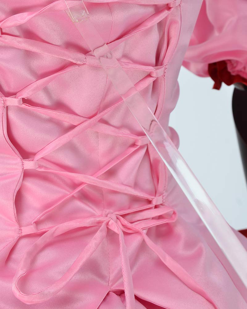 Miccostumes Women's Anime Cat Costume with Cute Pink Skirt (Size M)