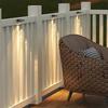 Waterproof Solar Deck Lights 3/9 Mode LED Light Solar Step Lights Sturdy Shockproof Solar Fence Lamp Garden Decor