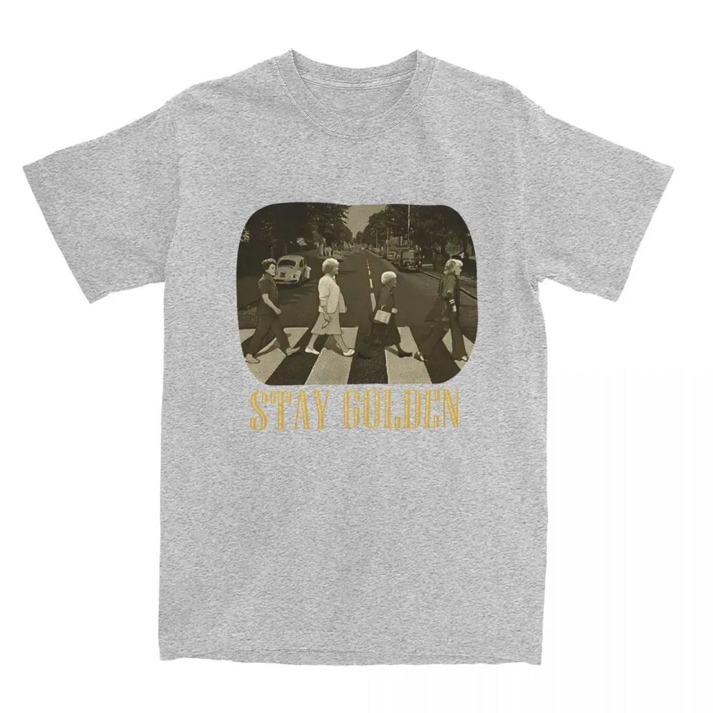 Summer Golden Girls T Shirt Men Women's Pure  Funny Stay Golden Abbey Road Tee Shirt Short Sleeve Clothing