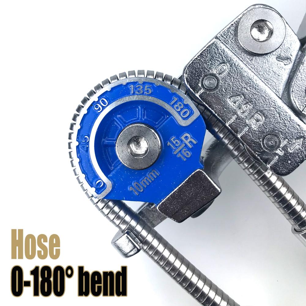 180 Degree 10mm Heavy Duty Tube Bender Non-slip Handle Optional Bending Angle Hose 0-180 Degree Bend and Tube 0-90 Degree Elbow