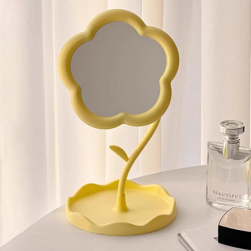 Desktop Sunflower Makeup Mirror Creative Dormitory Desktop High Value Bedroom Mirror Home Decoration Mirror