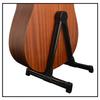 Black A Frame Guitar Stand with Silicone Pad Foldable Stable ABS Folk Guitar Bracket Rack for Home Classroom