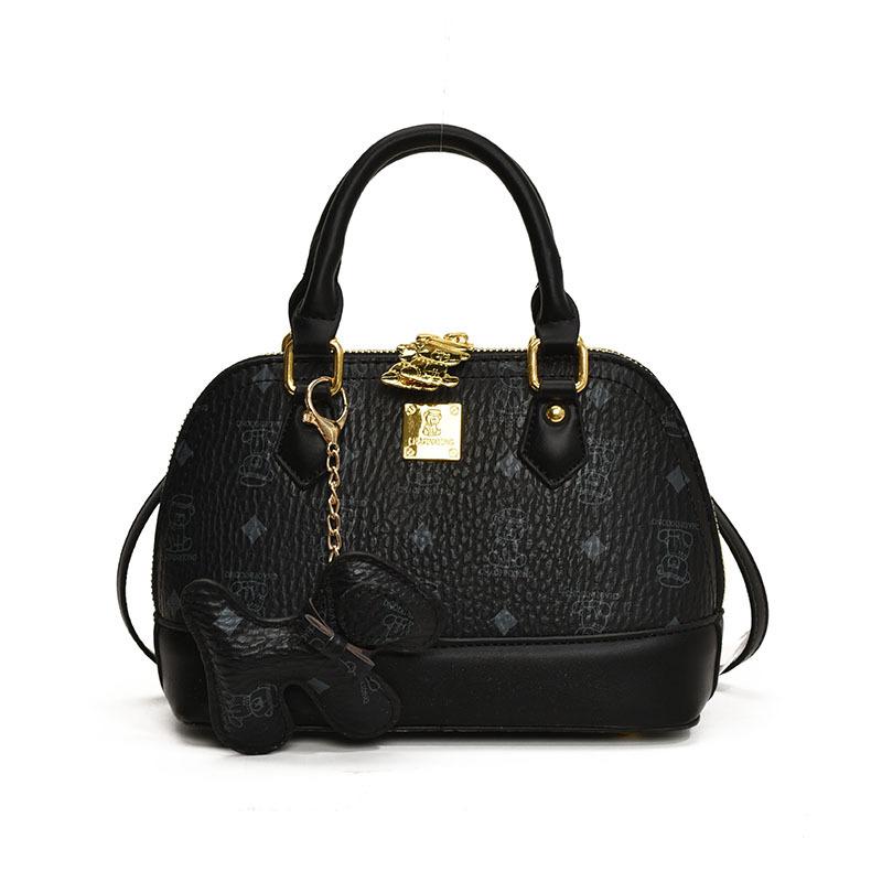 

New high-end bag women s shell bag temperament fashion temperament handbag bear print messenger bag