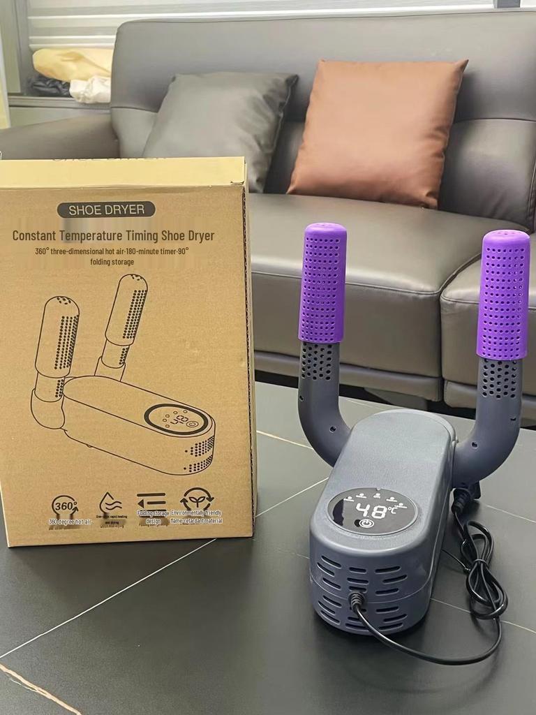 Compacte slimme schoenendroger met timer en opvouwbaar ontwerp