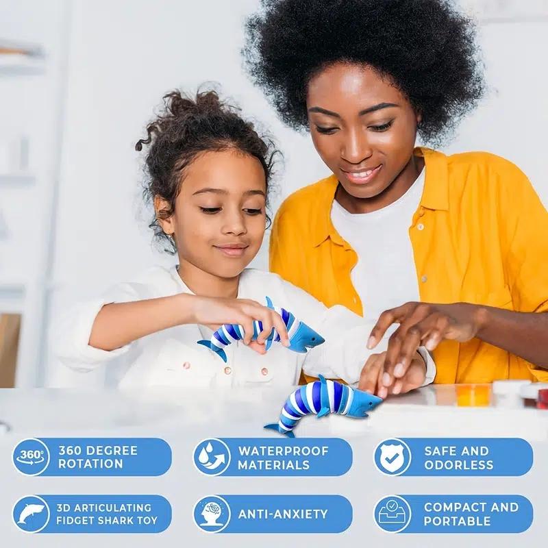 Kloubová hračka do ruky se žraločím stresem, hračka pro smyslové nervy pro dospělé a děti, psací stolní hračka pro úlevu od tlaku a úzkosti