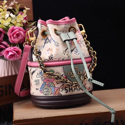 Bucket Bag Graffiti Women's Bag Large Capacity Crossbody Bucket Bag Women's Single Shoulder Bucket Bag